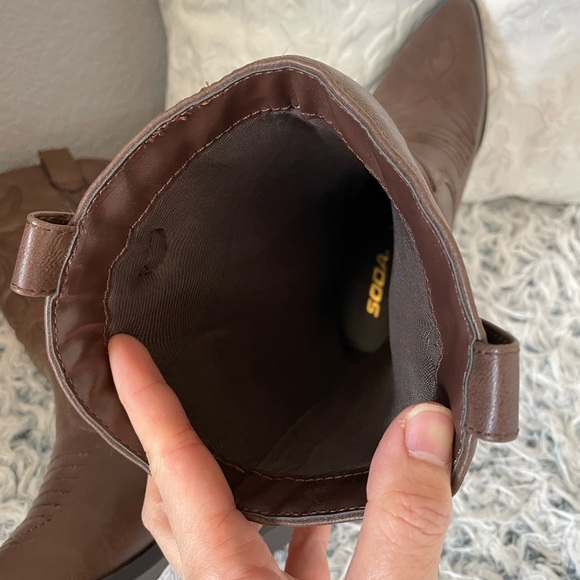 Womens SODA Mid-calf Western Boots - Picture 7 of 9